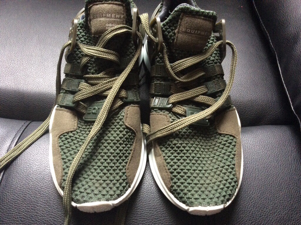 khaki green adidas trainers
